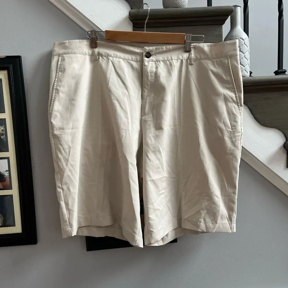 Adidas Beige Gold Shorts sz 42 EUC